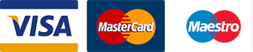 Visa, Mastercard and Maestro accepted